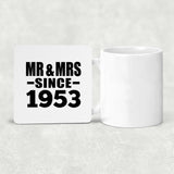 71st Anniversary Mr & Mrs Since 1953 - Drink Coaster