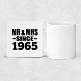 59th Anniversary Mr & Mrs Since 1965 - Drink Coaster