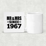 57th Anniversary Mr & Mrs Since 1967 - Drink Coaster