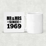 55th Anniversary Mr & Mrs Since 1969 - Drink Coaster