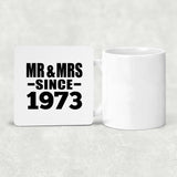 51st Anniversary Mr & Mrs Since 1973 - Drink Coaster