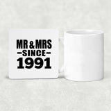 33rd Anniversary Mr & Mrs Since 1991 - Drink Coaster