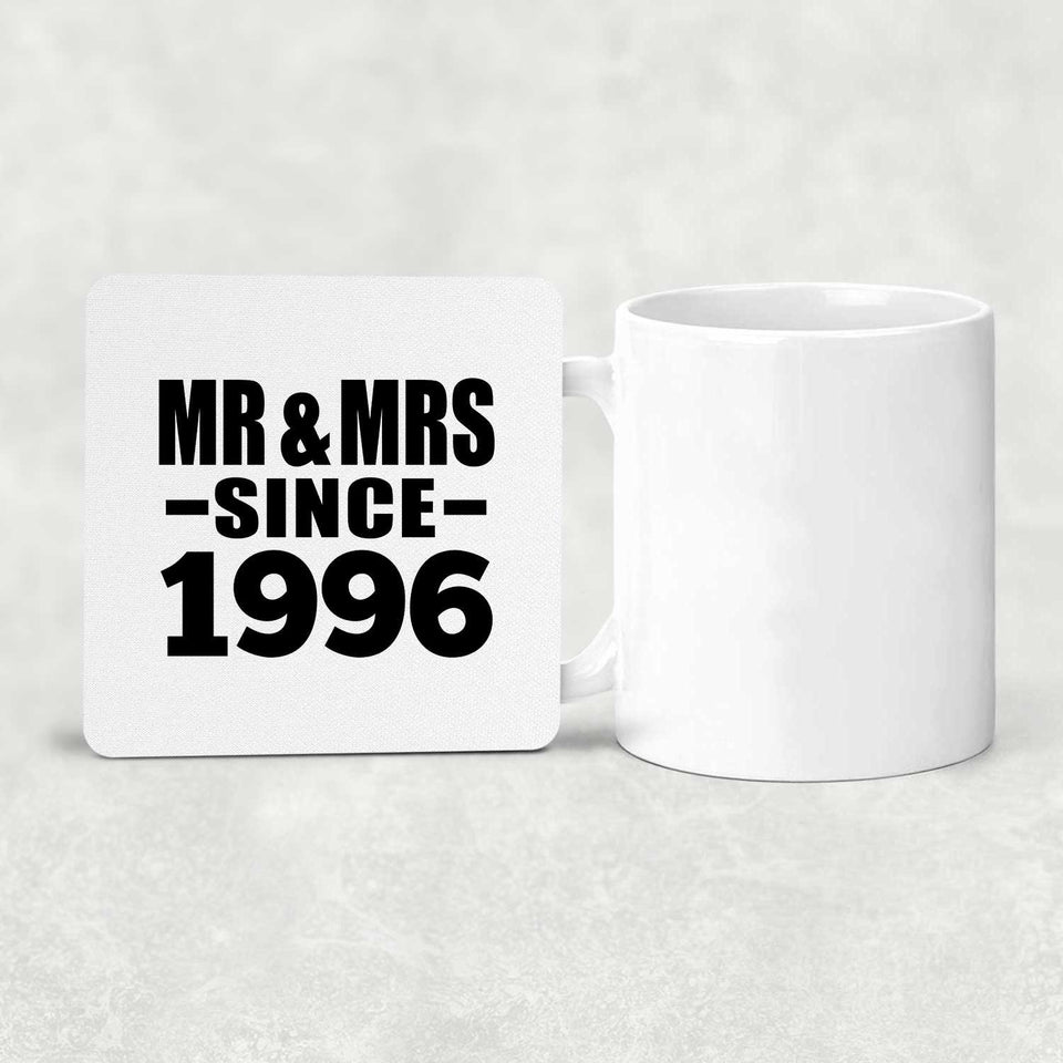 28th Anniversary Mr & Mrs Since 1996 - Drink Coaster
