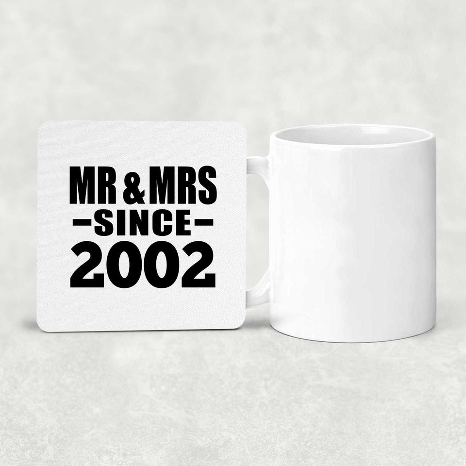 22nd Anniversary Mr & Mrs Since 2002 - Drink Coaster