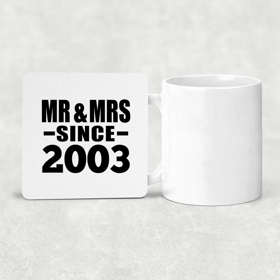 21st Anniversary Mr & Mrs Since 2003 - Drink Coaster