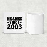 21st Anniversary Mr & Mrs Since 2003 - Drink Coaster