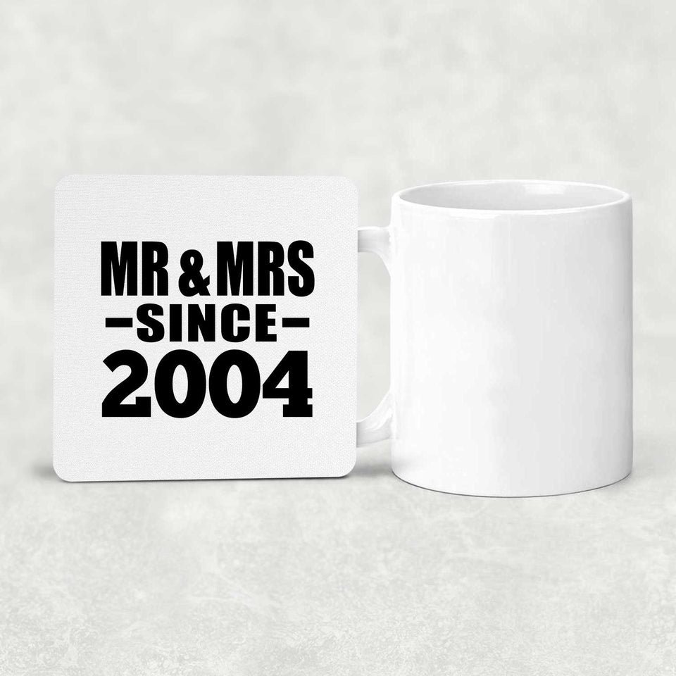 20th Anniversary Mr & Mrs Since 2004 - Drink Coaster
