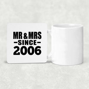 18th Anniversary Mr & Mrs Since 2006 - Drink Coaster