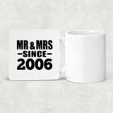 18th Anniversary Mr & Mrs Since 2006 - Drink Coaster
