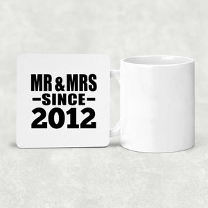 12th Anniversary Mr & Mrs Since 2012 - Drink Coaster