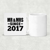 7th Anniversary Mr & Mrs Since 2017 - Drink Coaster