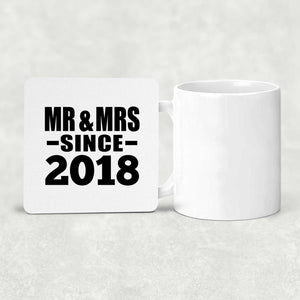6th Anniversary Mr & Mrs Since 2018 - Drink Coaster