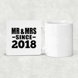 6th Anniversary Mr & Mrs Since 2018 - Drink Coaster