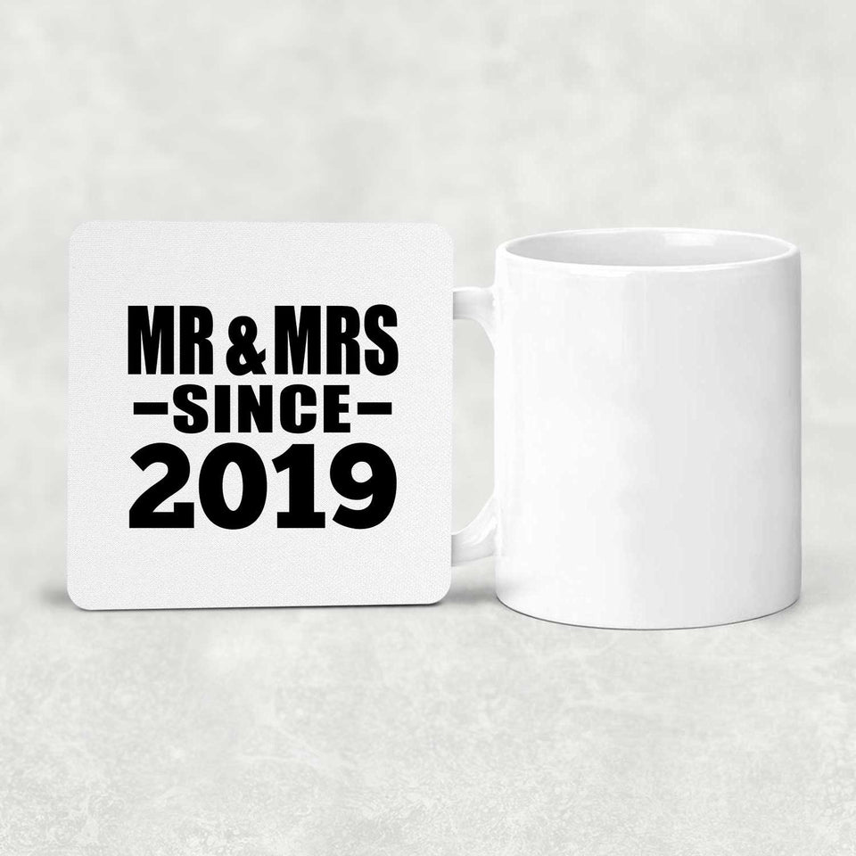 5th Anniversary Mr & Mrs Since 2019 - Drink Coaster