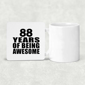 88th Birthday 88 Years Of Being Awesome - Drink Coaster