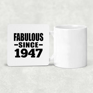 77th Birthday Fabulous Since 1947 - Drink Coaster