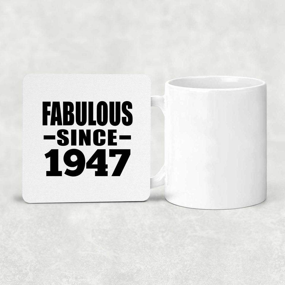 77th Birthday Fabulous Since 1947 - Drink Coaster