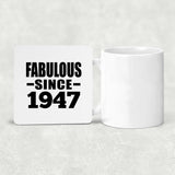 77th Birthday Fabulous Since 1947 - Drink Coaster