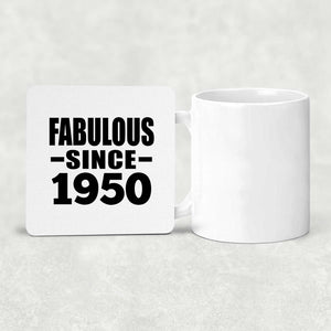 74th Birthday Fabulous Since 1950 - Drink Coaster
