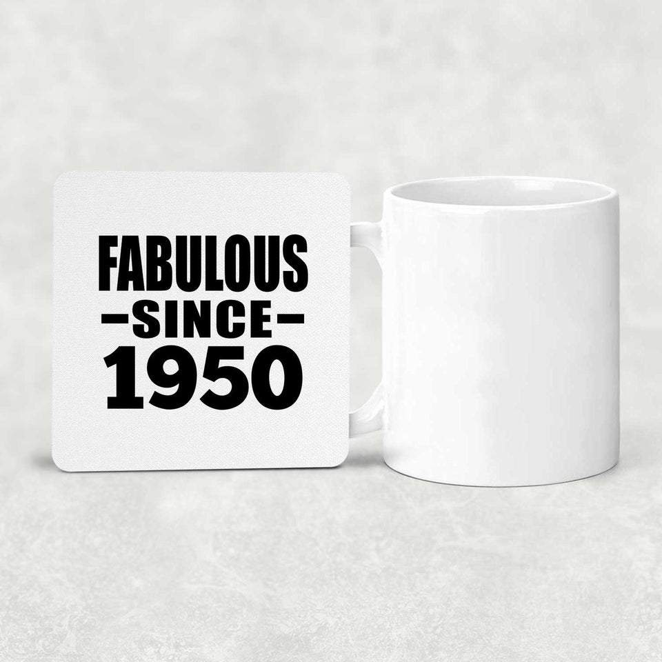 74th Birthday Fabulous Since 1950 - Drink Coaster