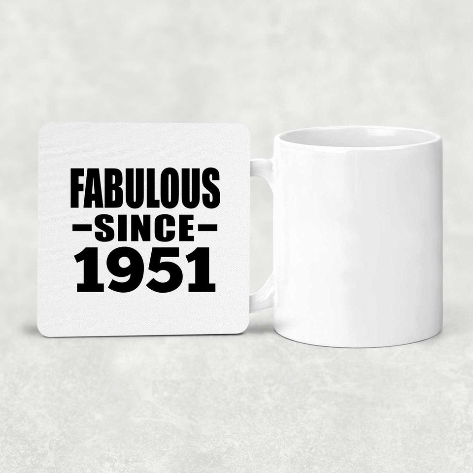 73rd Birthday Fabulous Since 1951 - Drink Coaster
