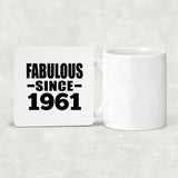 63rd Birthday Fabulous Since 1961 - Drink Coaster