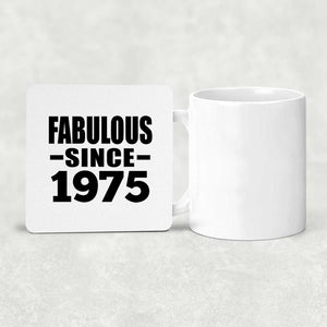 49th Birthday Fabulous Since 1975 - Drink Coaster