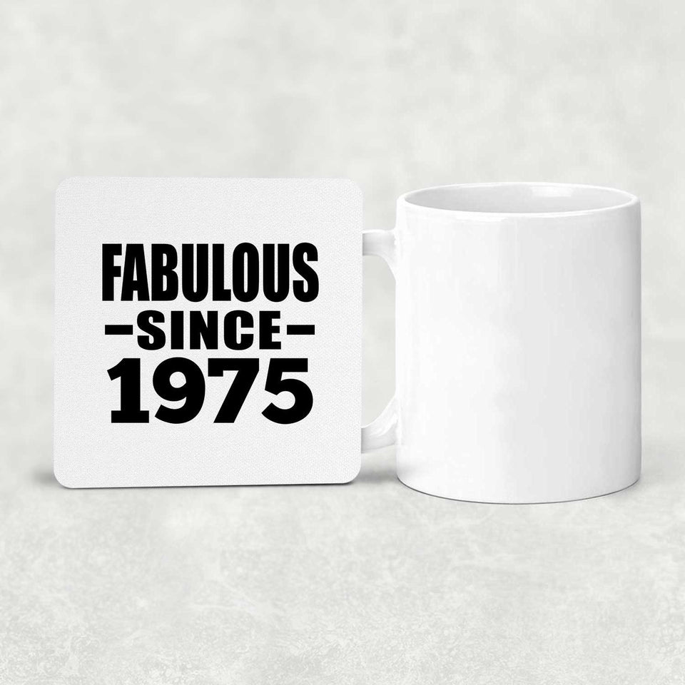 49th Birthday Fabulous Since 1975 - Drink Coaster
