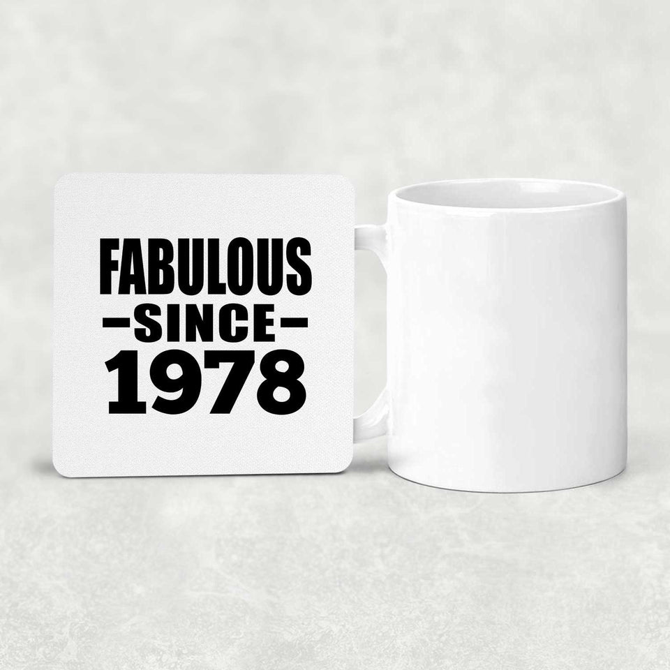 46th Birthday Fabulous Since 1978 - Drink Coaster