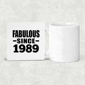 35th Birthday Fabulous Since 1989 - Drink Coaster