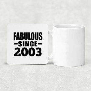 21st Birthday Fabulous Since 2003 - Drink Coaster