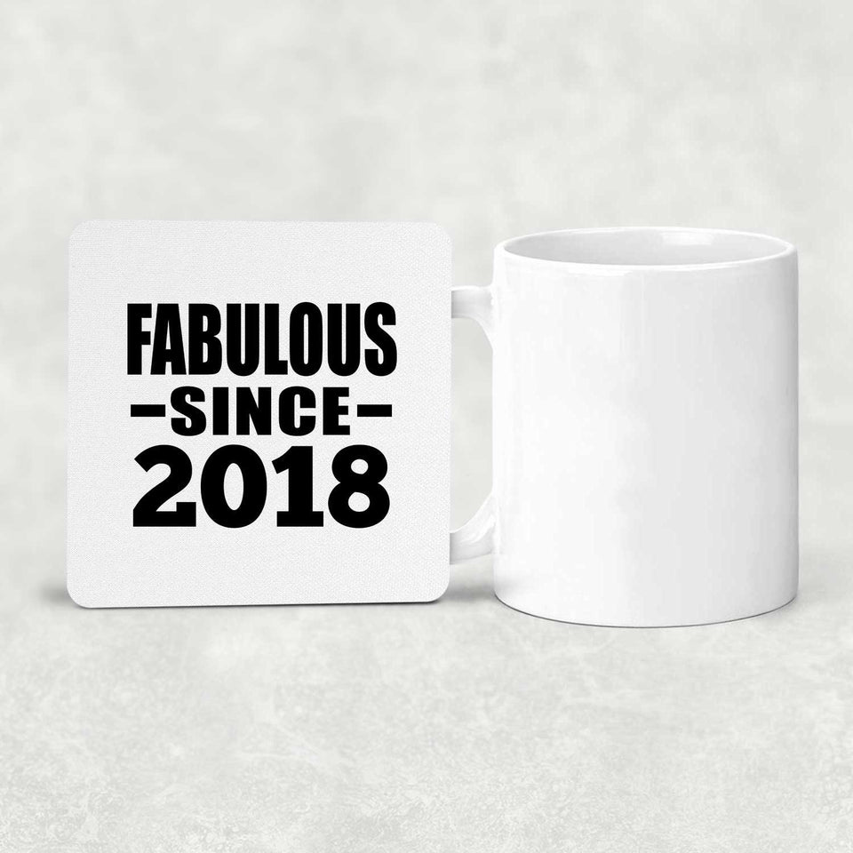 6th Birthday Fabulous Since 2018 - Drink Coaster