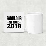6th Birthday Fabulous Since 2018 - Drink Coaster