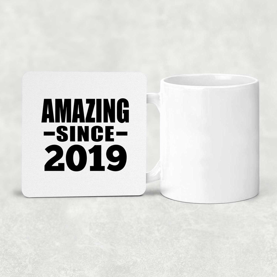 5th Birthday Amazing Since 2019 - Drink Coaster