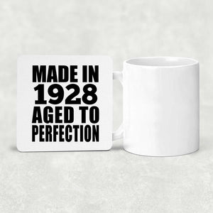 96th Birthday Made In 1928 Aged to Perfection - Drink Coaster