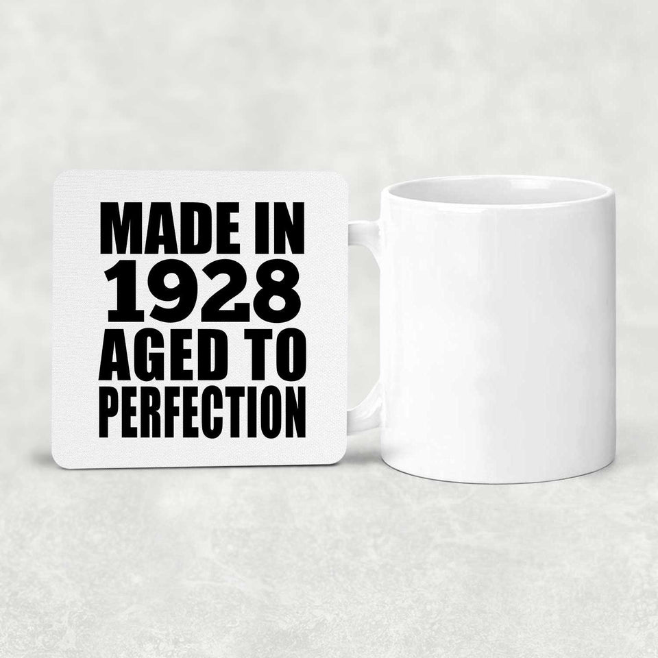 96th Birthday Made In 1928 Aged to Perfection - Drink Coaster