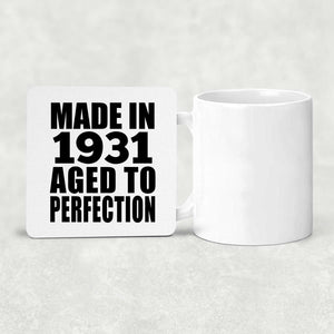 93rd Birthday Made In 1931 Aged to Perfection - Drink Coaster