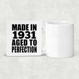 93rd Birthday Made In 1931 Aged to Perfection - Drink Coaster