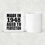 76th Birthday Made In 1948 Aged to Perfection - Drink Coaster