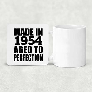70th Birthday Made In 1954 Aged to Perfection - Drink Coaster