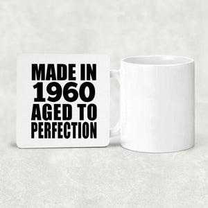 64th Birthday Made In 1960 Aged to Perfection - Drink Coaster