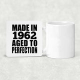 62nd Birthday Made In 1962 Aged to Perfection - Drink Coaster
