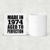 50th Birthday Made In 1974 Aged to Perfection - Drink Coaster
