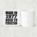47th Birthday Made In 1977 Aged to Perfection - Drink Coaster