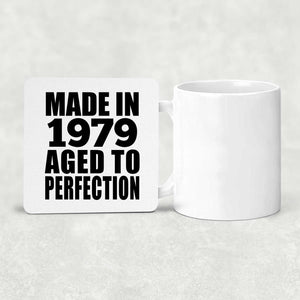 45th Birthday Made In 1979 Aged to Perfection - Drink Coaster