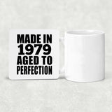 45th Birthday Made In 1979 Aged to Perfection - Drink Coaster