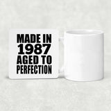 37th Birthday Made In 1987 Aged to Perfection - Drink Coaster