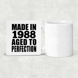 36th Birthday Made In 1988 Aged to Perfection - Drink Coaster