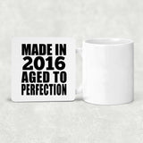 8th Birthday Made In 2016 Aged to Perfection - Drink Coaster