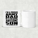 Proud Army Dad Of Awesome Son - Drink Coaster